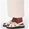 CLARKS WOMENS STRAP SANDAL - CREAM LEATHER